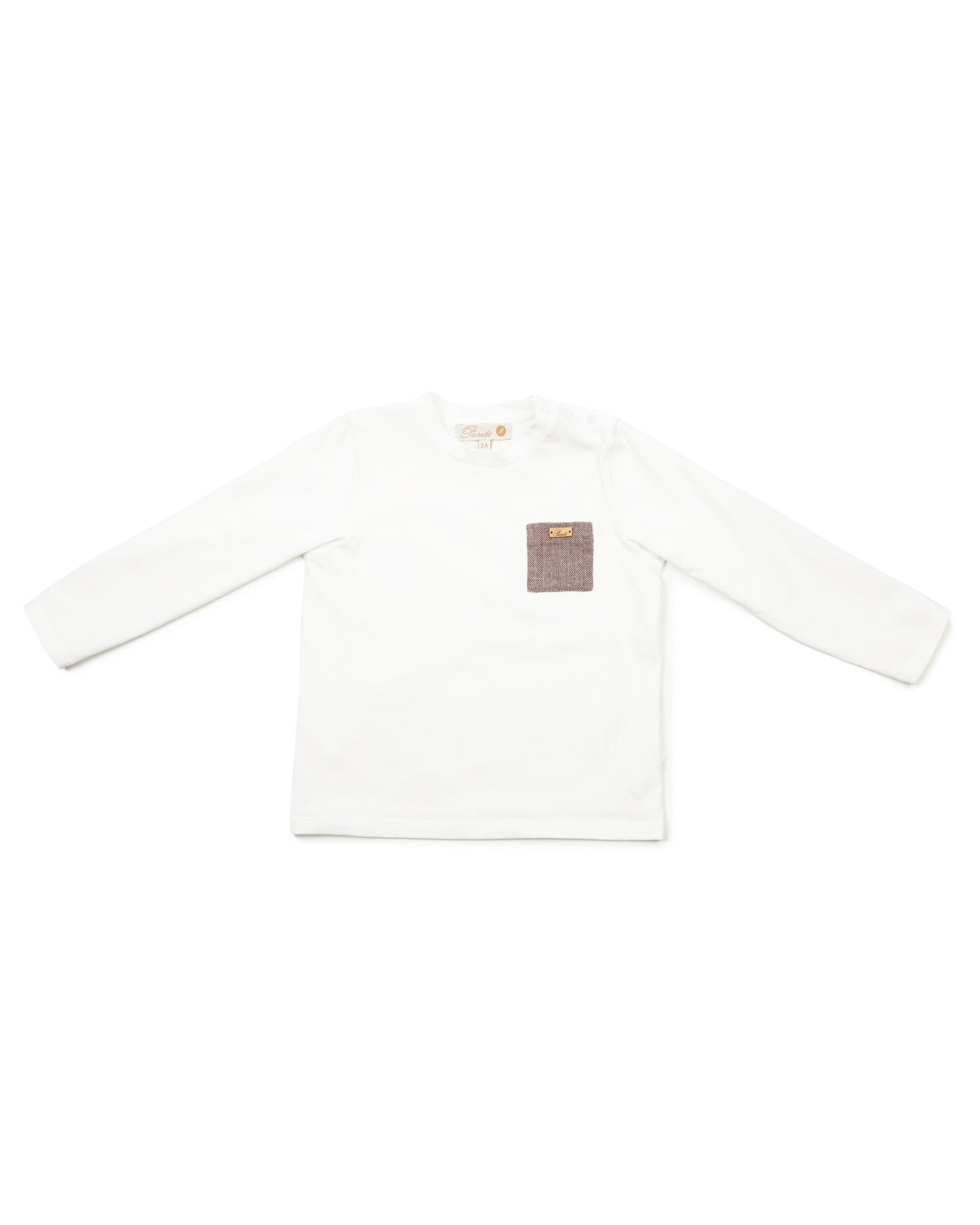 Purete Boys Ivory Long Sleeve Tee